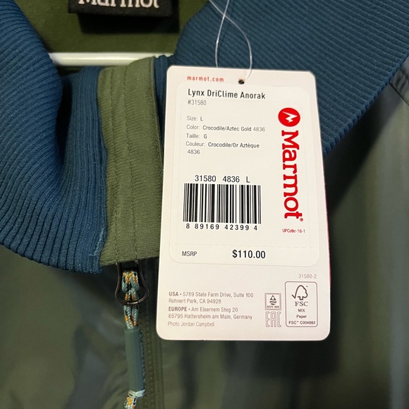 Marmot Lynx DriClime Anorak Water-proof (L) - Picture 2 of 3